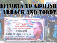 EFFORTS TO ABOLISH ARRACK AND TODDY